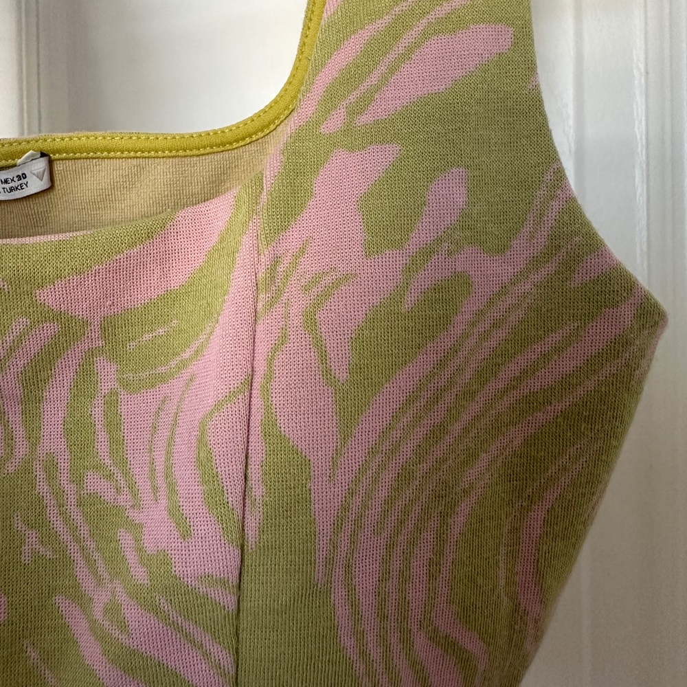 Zara Pink Bustier Tank Top with Square Neckline - Picture 4 of 4